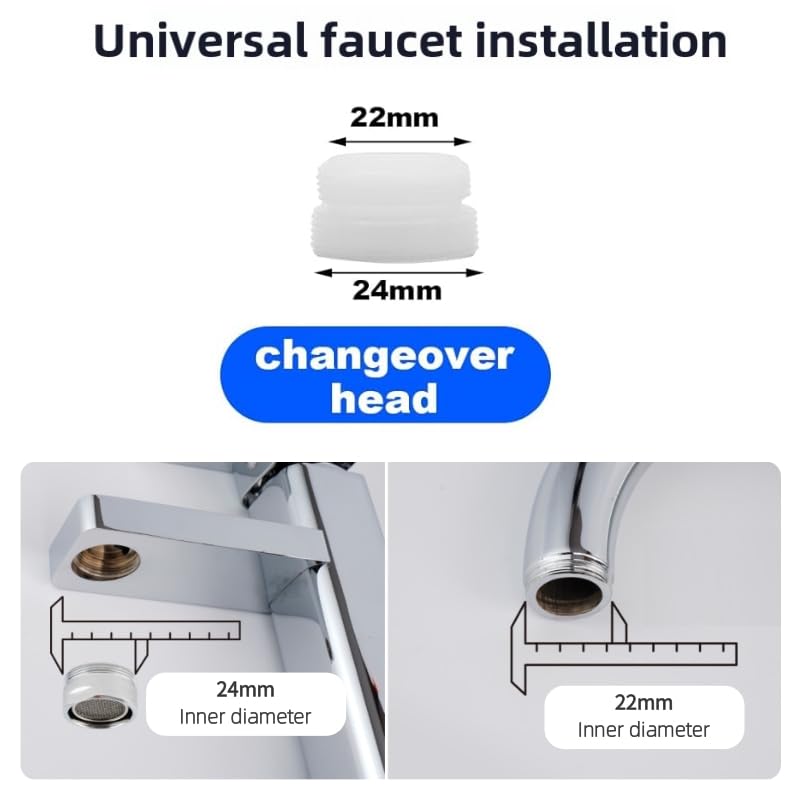YACVRLT Water Filter for Sink Faucet – Directed Faucet Water Filter with 3 Replaceable Filters & Durable Design for Kitchen & Bathroom Sinks - Image 2